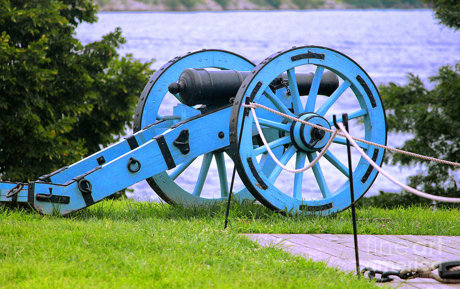 Blue Cannon at Fort McHenry Digital Art by Cynthia Snyder