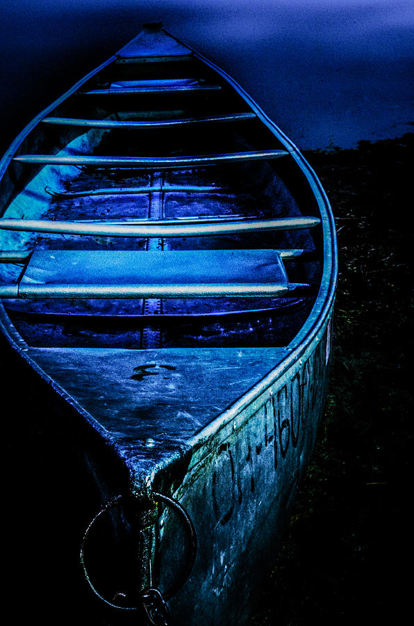 Blue Canoe Photograph by Michael Arend