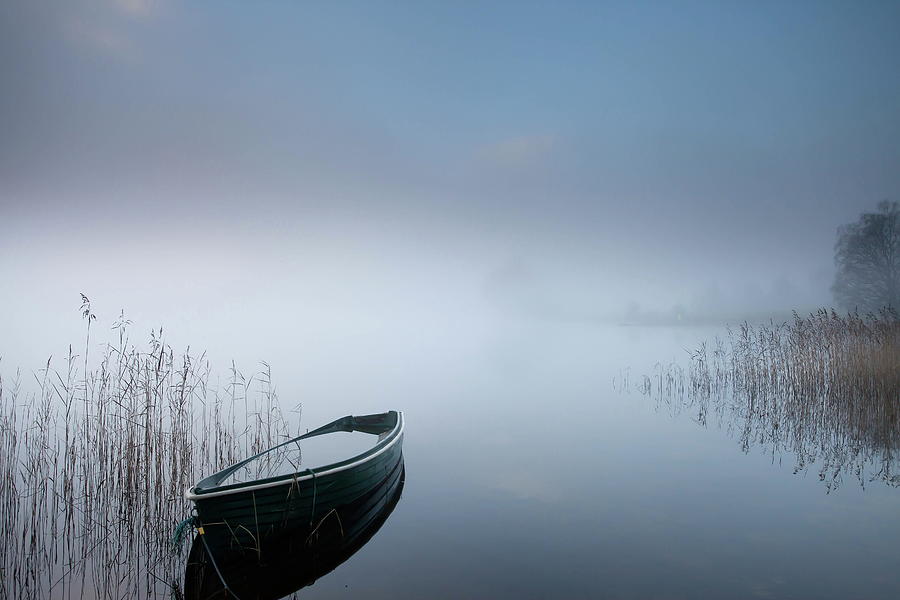 Blue Canvas On A Misty Loch Photograph by Unique Landscape