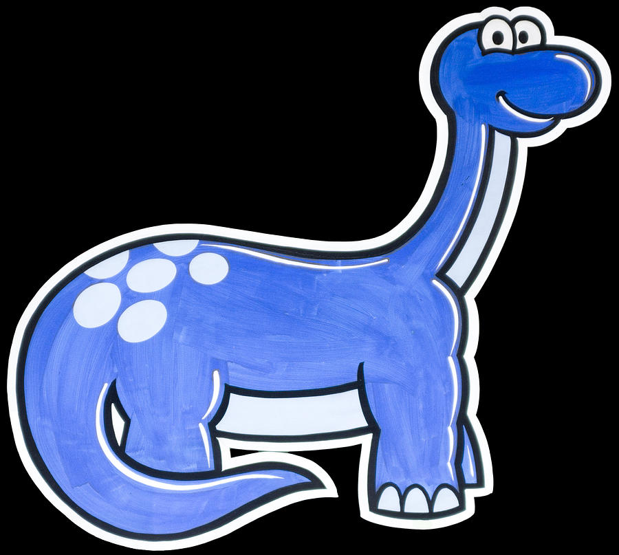 Blue Cartoon Dinosaur  Digital Art by Photographic Art by Russel Ray Photos