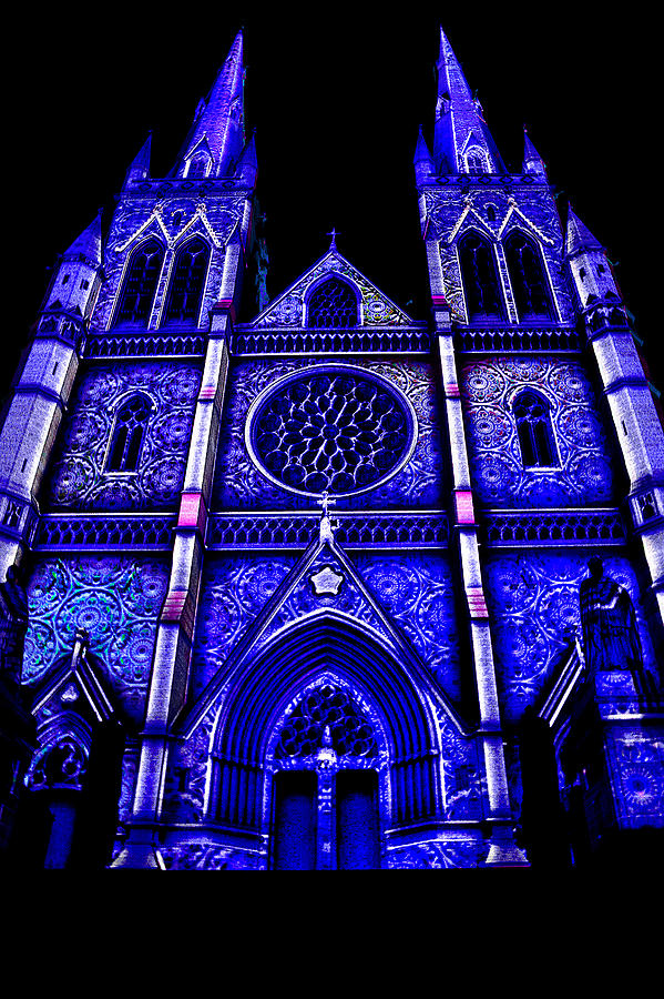 Christmas Photograph - Blue Cathedral by Miroslava Jurcik