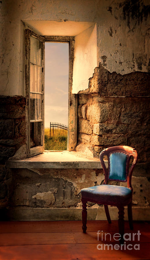 Blue Chair by Open Window Photograph by Jill Battaglia