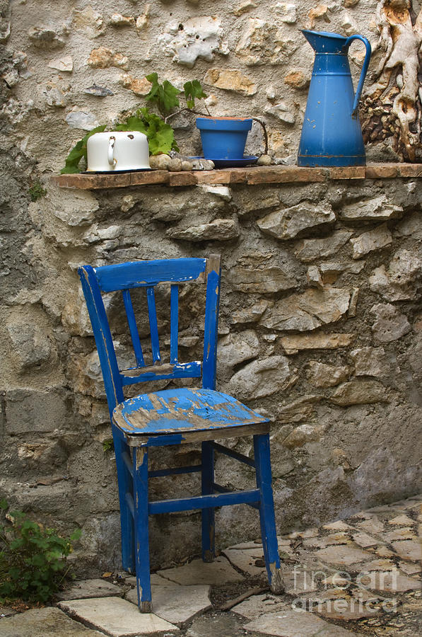 Blue Chair, France Photograph by John Shaw