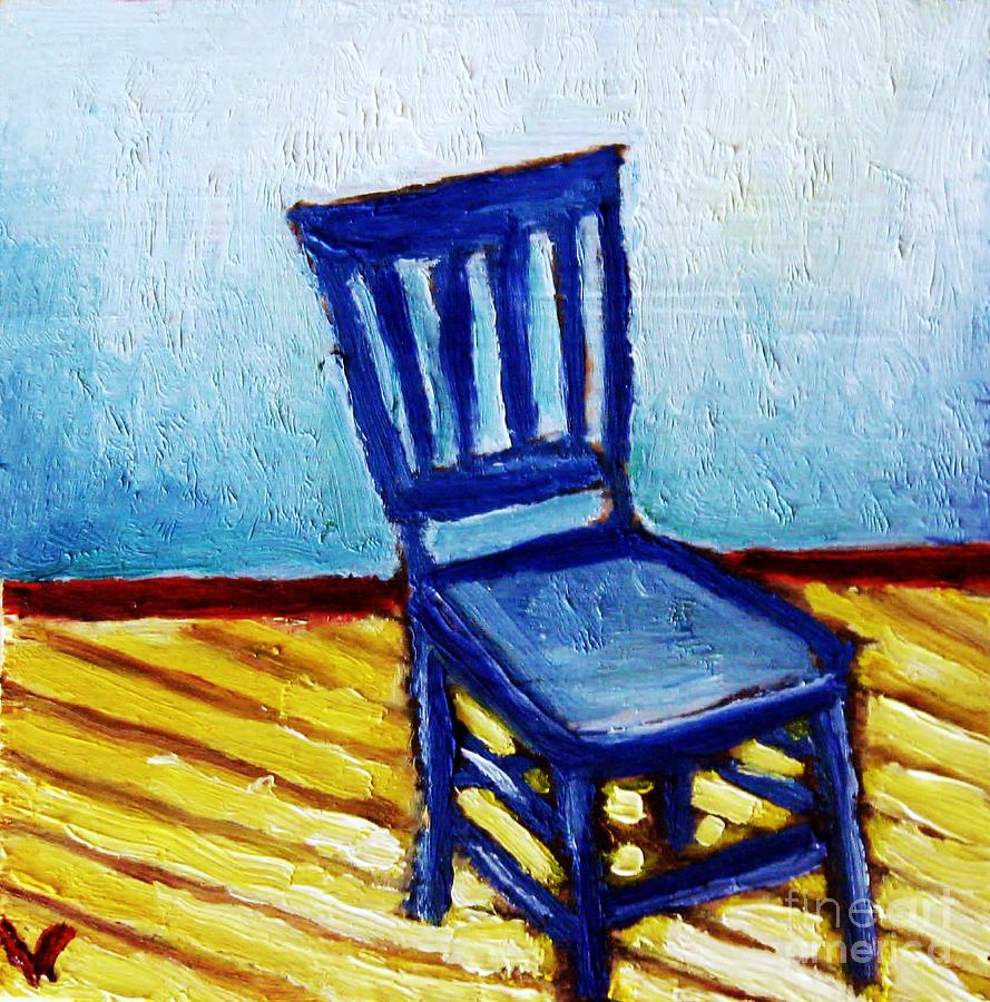 Blue Chair Painting by Venus - Fine Art America