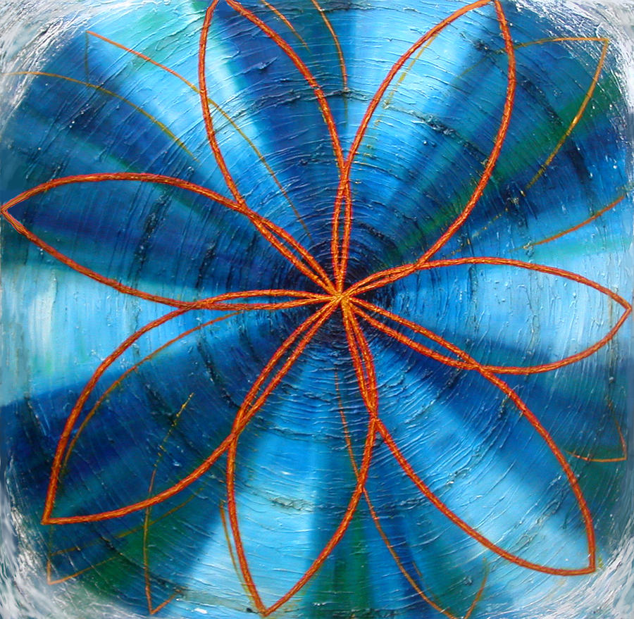Blue Chakra Painting by Anne Cameron Cutri