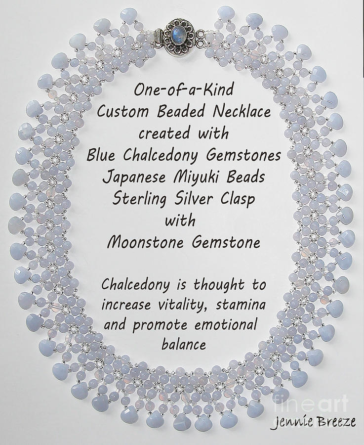 Blue Chalcedony Necklace  by Jennie Breeze