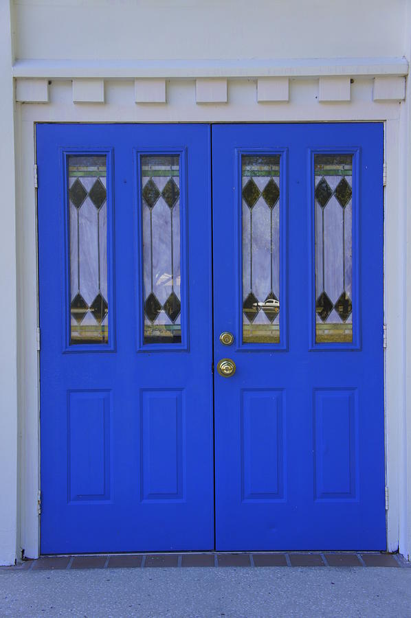 Blue Chapel Door Photograph by Laurie Perry