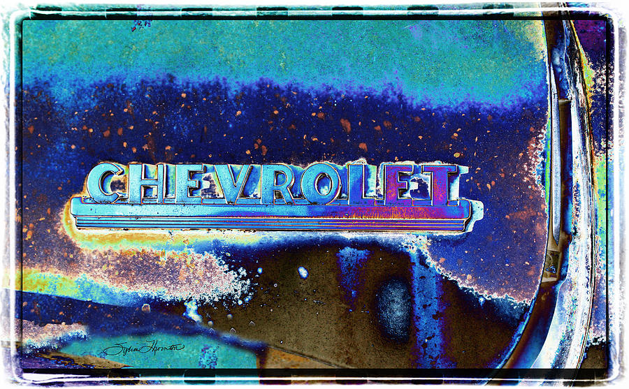 Blue Chevy Photograph by Sylvia Thornton