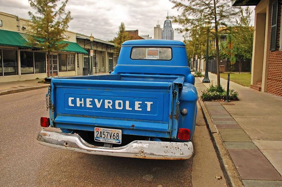 Blue Chevy Tailgate Digital Art by Michael Thomas