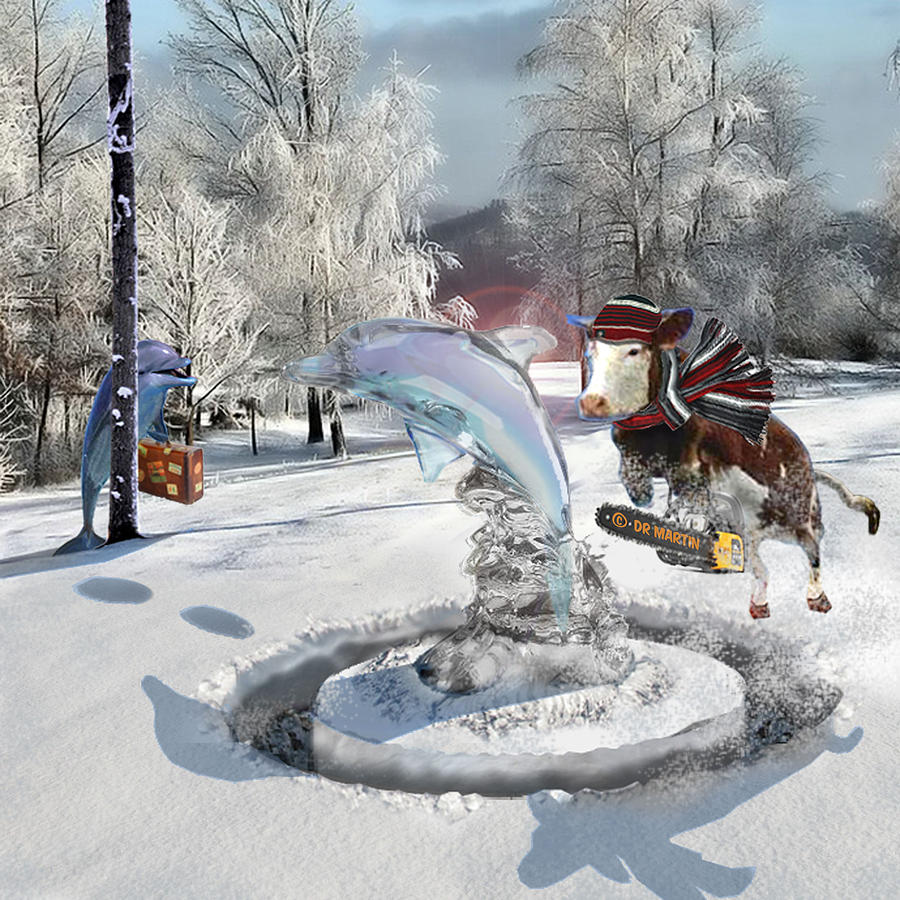 Blue Christmas Digital Art by Douglas Martin