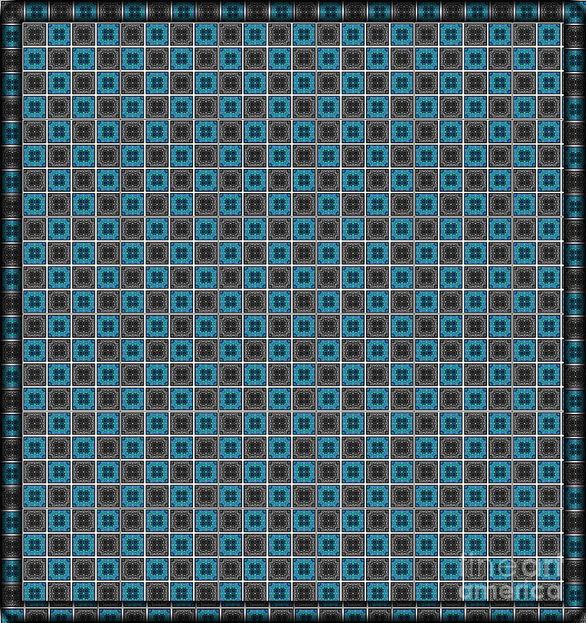 Blue Circles Tiled Digital Art by Barbara A Griffin