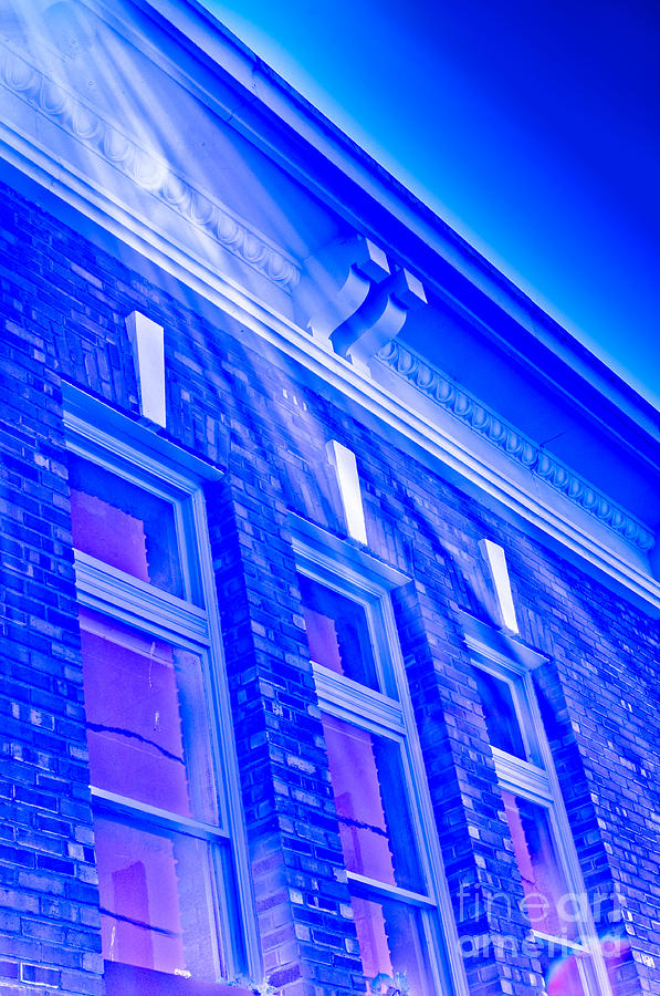 Blue City Hall Photograph by Adria Trail