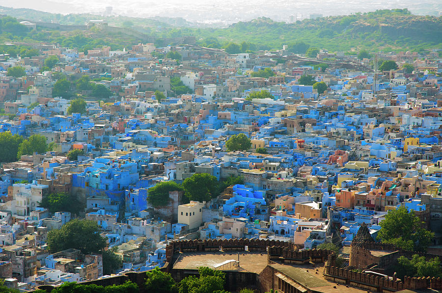 Aerial Photograph - Blue City Of Brahmpur As Seen by Inger Hogstrom