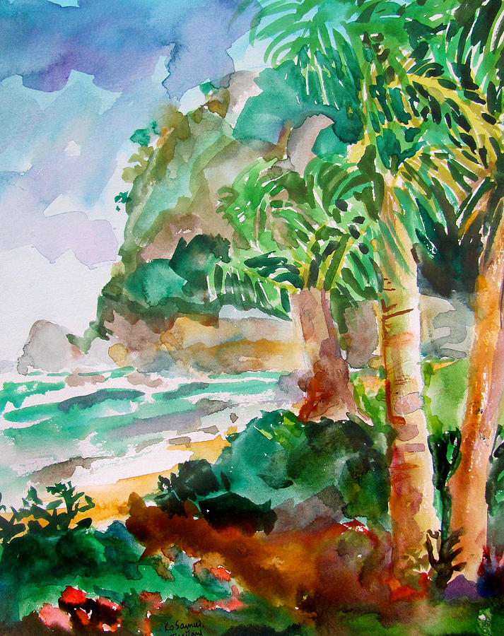 Blue Coast Painting by James Huntley