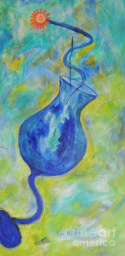 Blue Cocktail Painting by Lyn Olsen