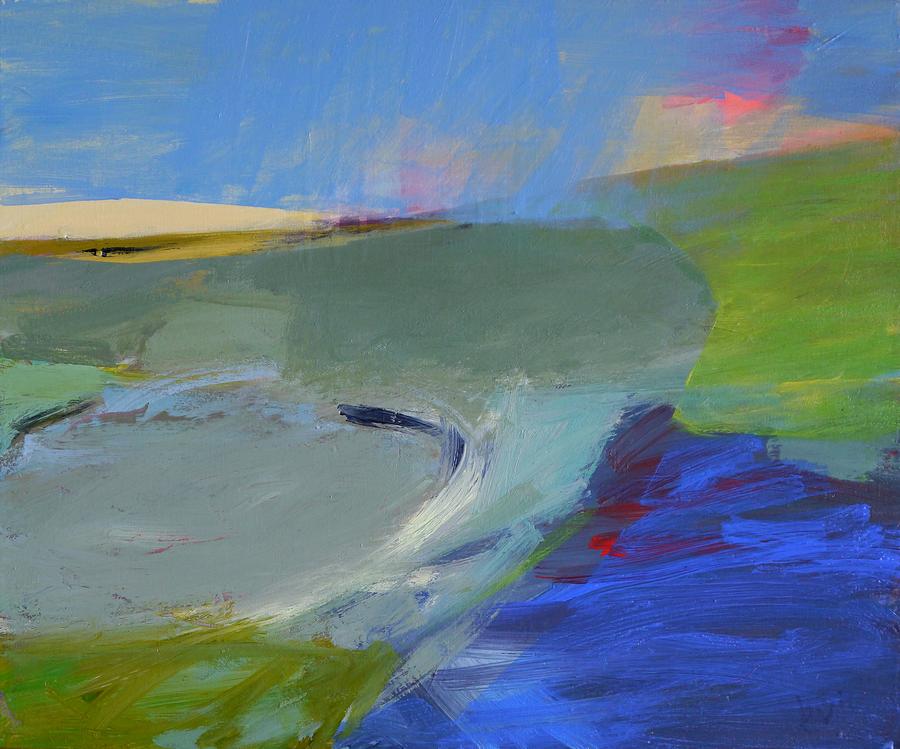 Landscape Painting - Blue Contemporary Water Paintings by River Lewis
