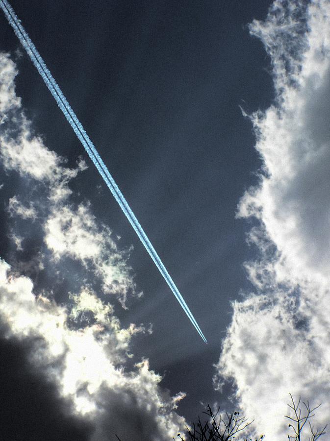 Blue Contrail Photograph by Shannon Story