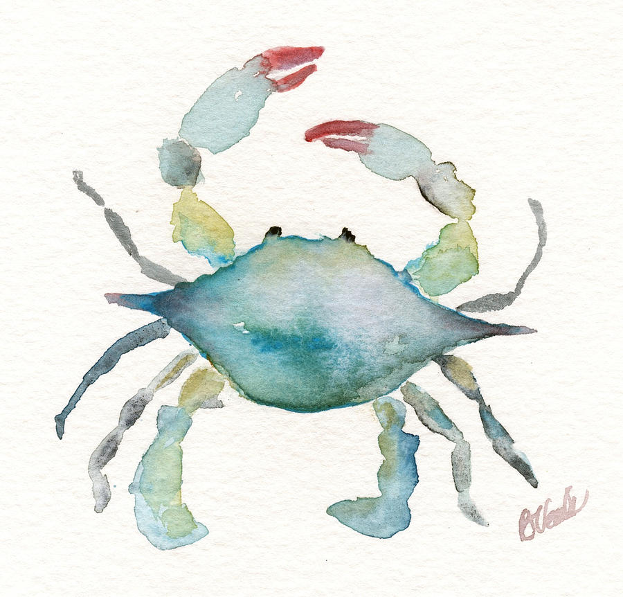 Blue Crab Painting by Bev Veals | Fine Art America
