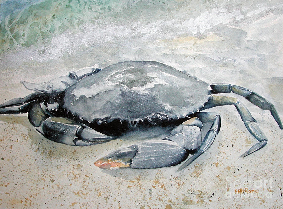 Summer Painting - Blue Crab by Elizabeth  McRorie