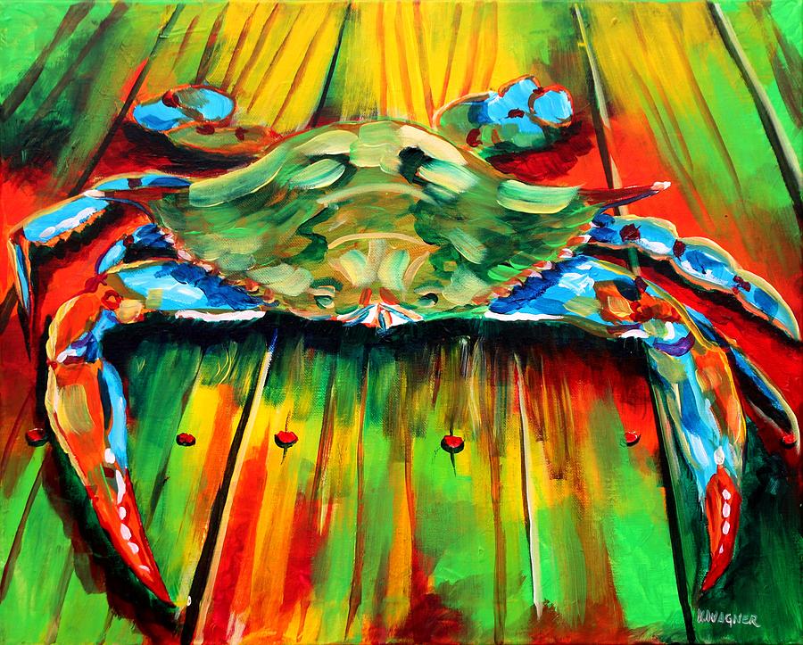 Blue Crab Painting by Karl Wagner