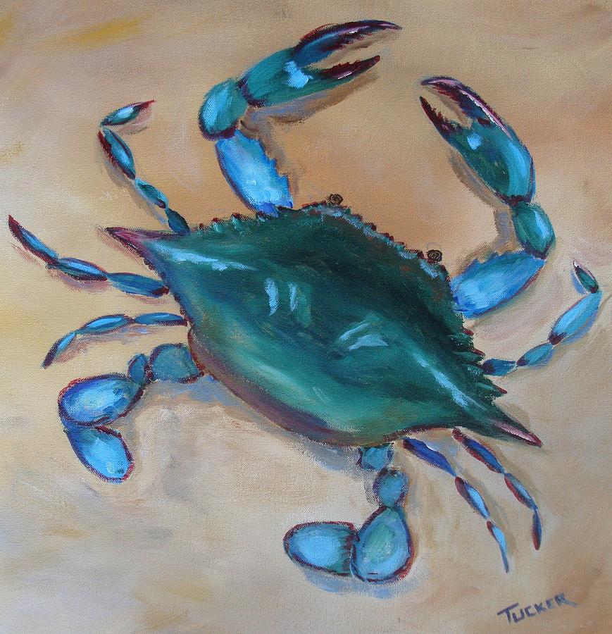 Blue Crab Painting by Kathleen Tucker