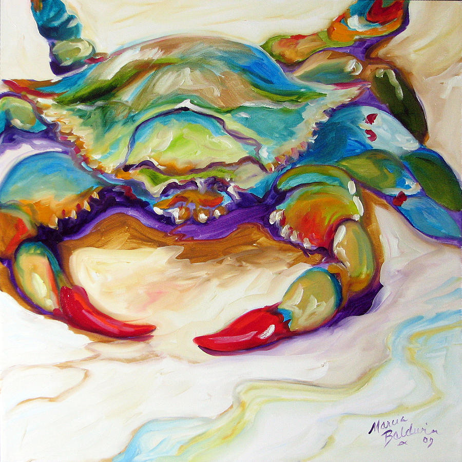 Fish Painting - Blue Crab by Marcia Baldwin