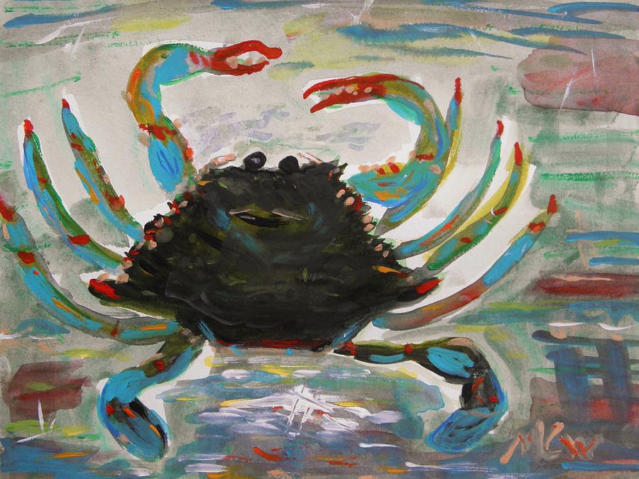Blue Crab Memory Painting by Mary Carol Williams