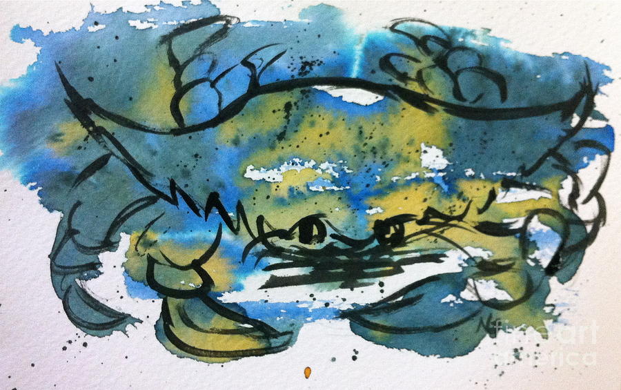 Sea Life Painting - Blue Crab by Norma Gafford Sea Life Painting - Blue Crab by Norma Gafford