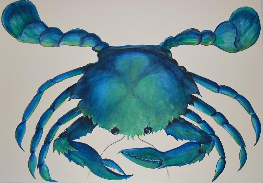 Shell Painting - Blue Crab by Patti Lane
