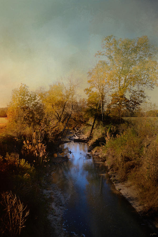 Blue Creek In Autumn Photograph by Jai Johnson