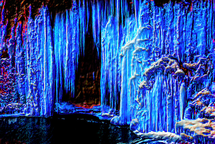 Colorful Painting - Blue Crystal Cave by Bruce Nutting