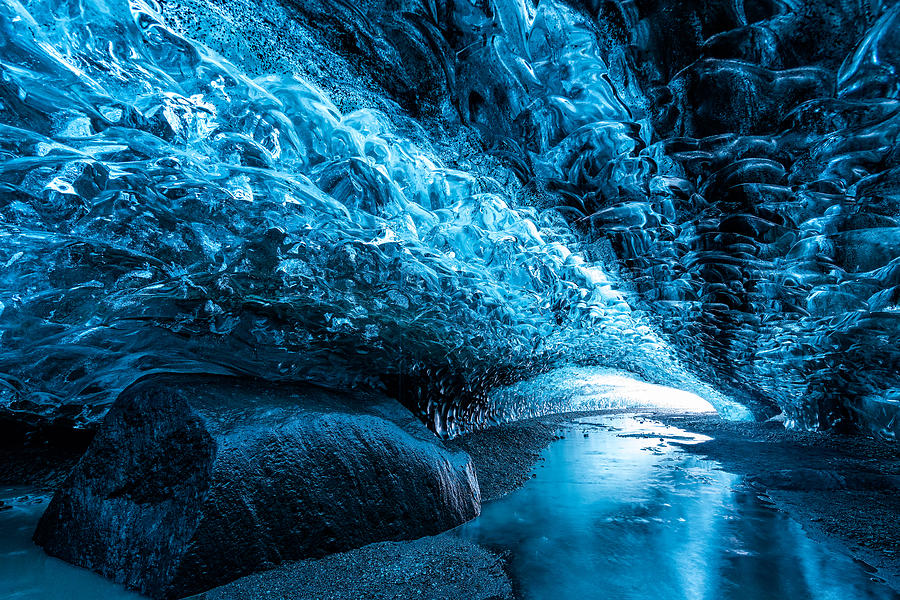 blue crystal ice cave Iceland Photograph by SinghaphanAllB