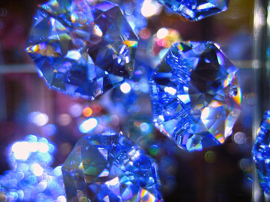 Blue Crystals Photograph by Kathy Bassett