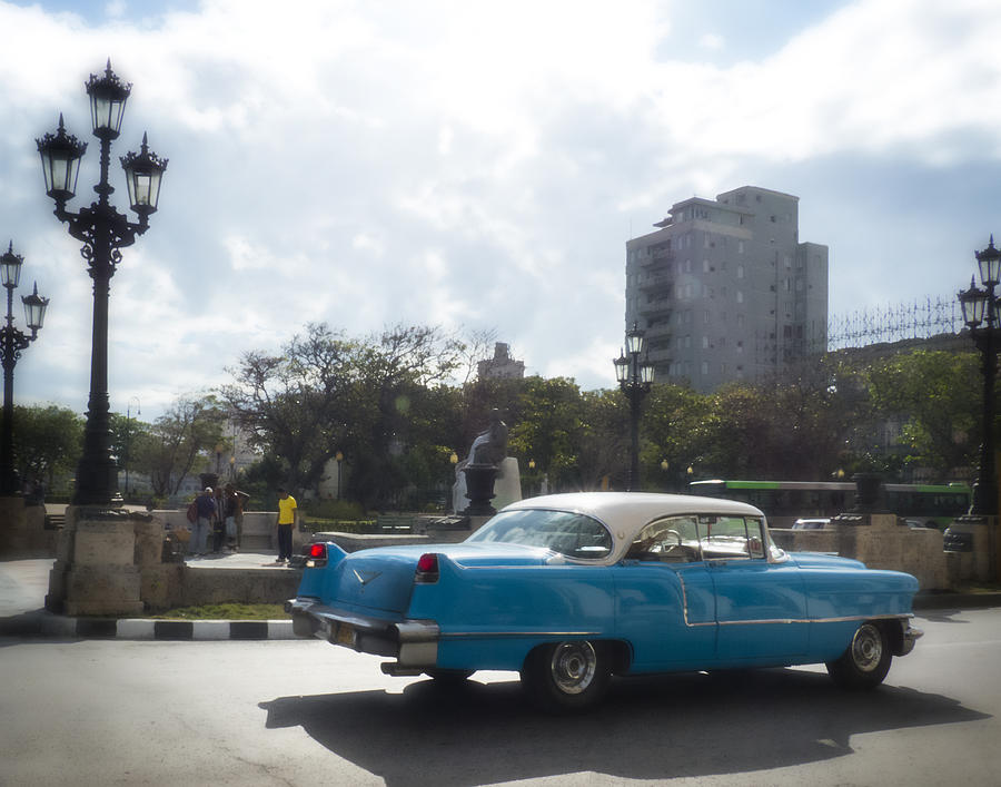 Blue Cuban Car Photograph by Ann Tracy