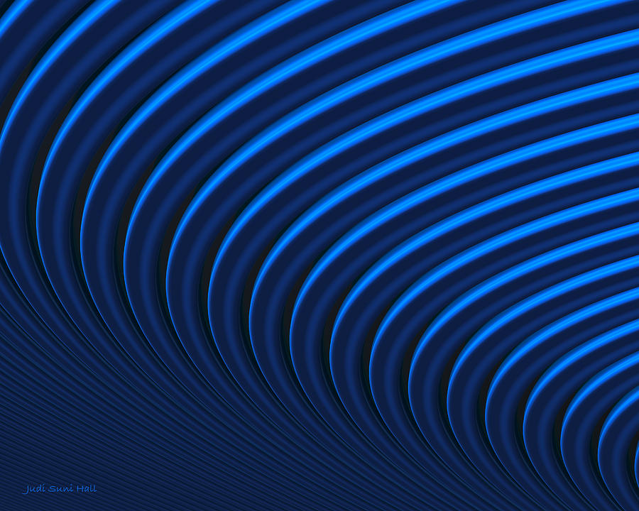 Blue Curves Digital Art by Judi Suni Hall