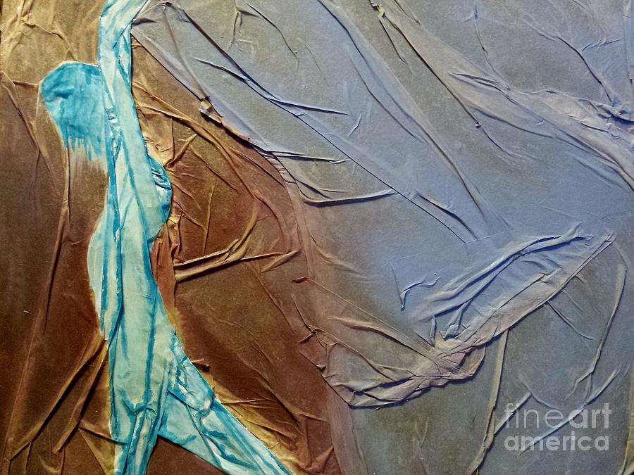 Abstract Painting - Blue Dancer by Kimberly Ekes