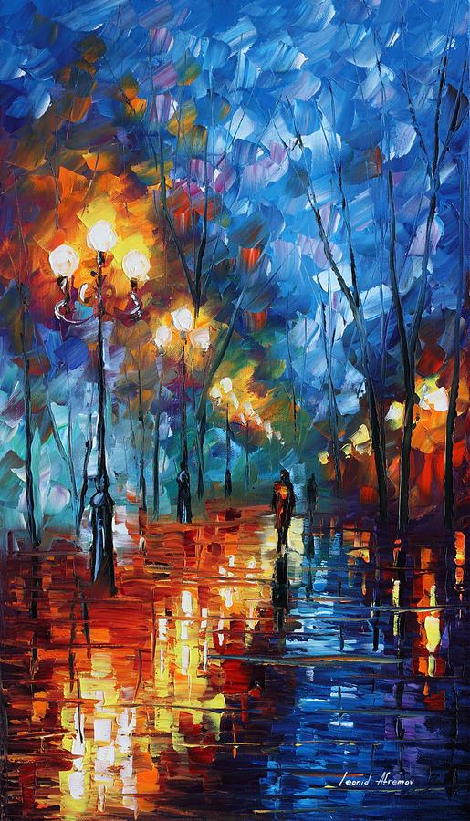 Blue Day - Palette Knife Oil Painting On Canvas By Leonid Afremov ...