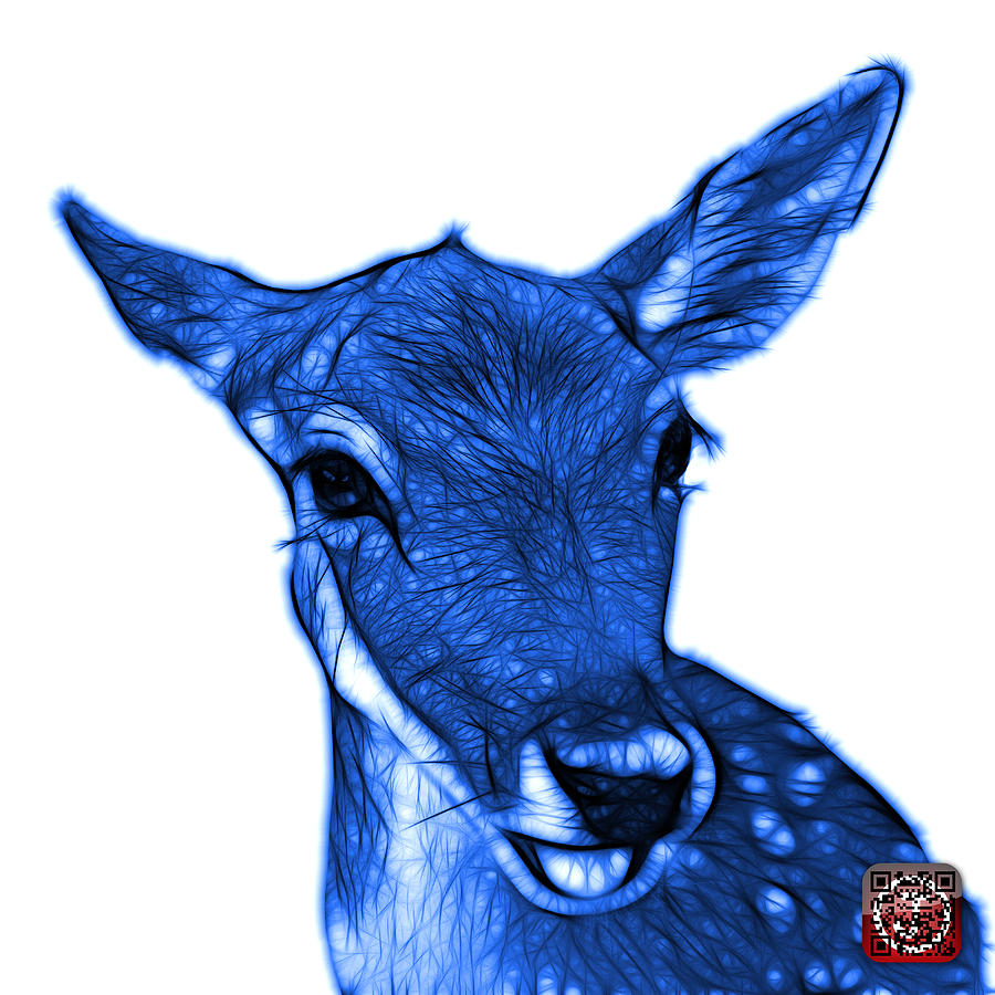 Blue Deer - 0401 FS Digital Art by James Ahn
