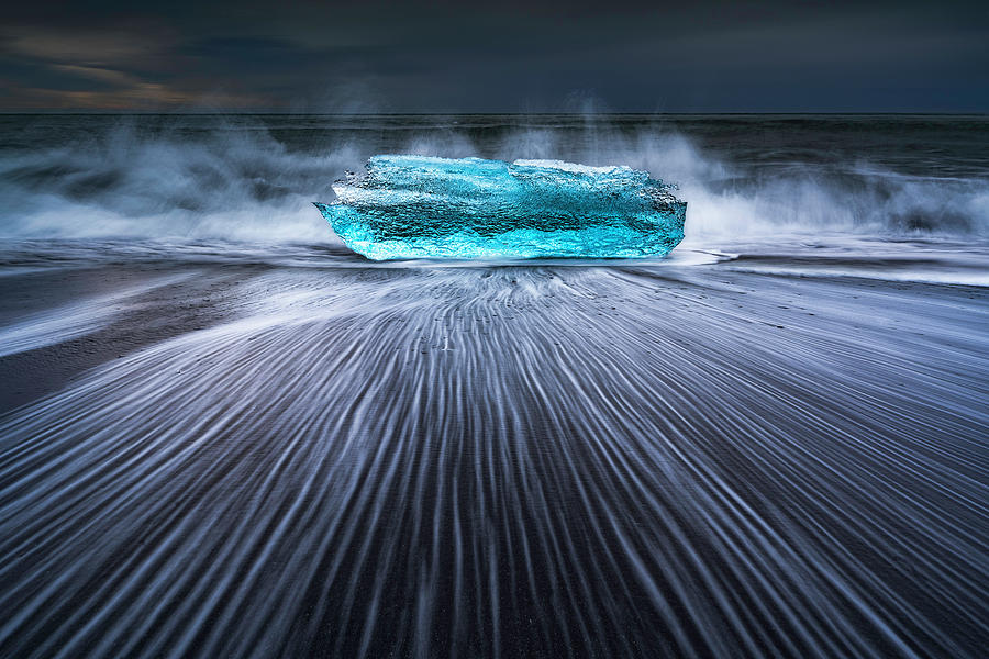 Winter Photograph - Blue Diamond by Jingshu Zhu
