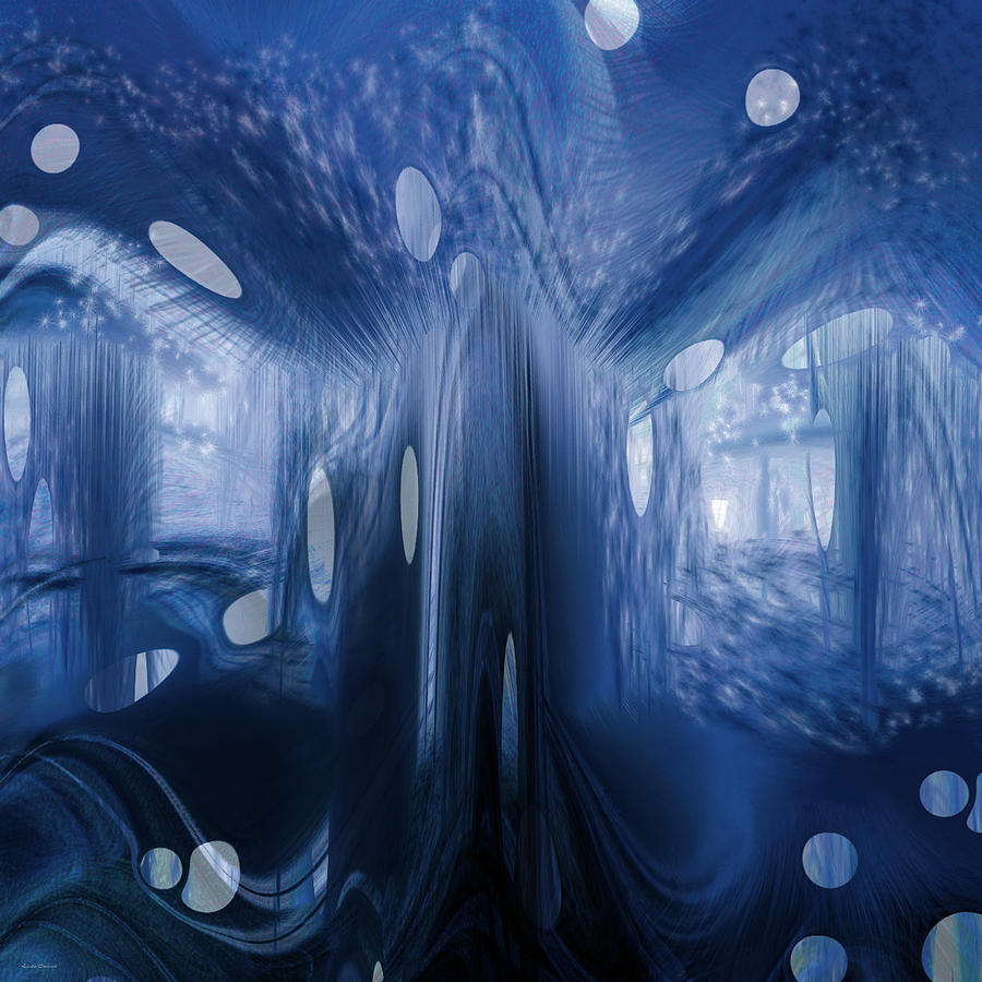 Blue Dimensions Digital Art by Linda Sannuti