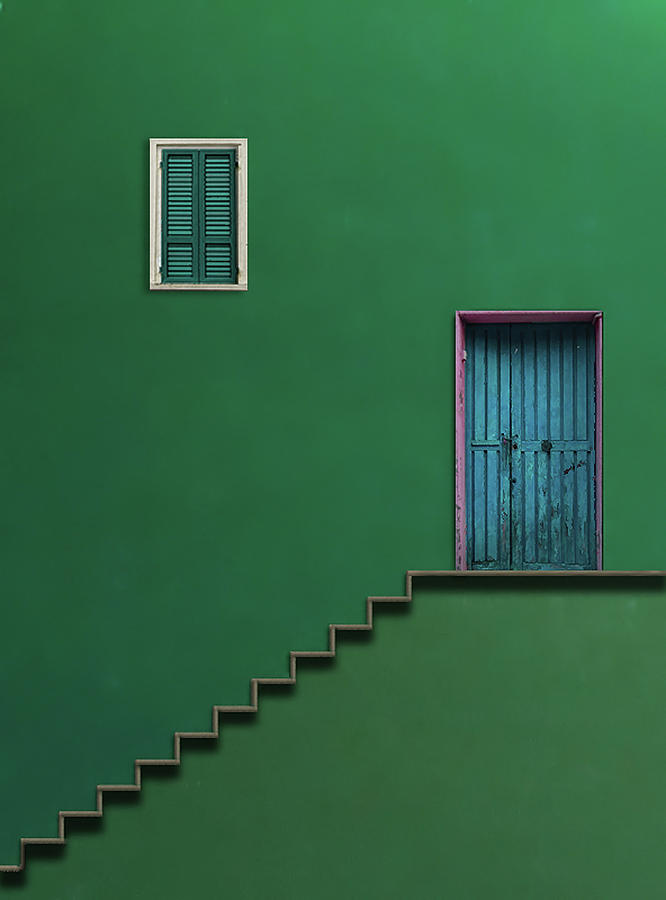 Architecture Photograph - Blue Door by Alfonso Novillo