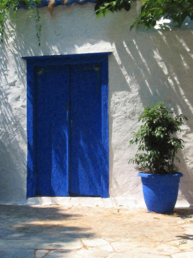 Blue Door Grk1157 Painting by Dean Wittle
