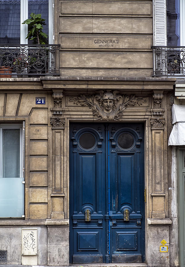 Blue Door in Paris Photograph by Georgia Fowler