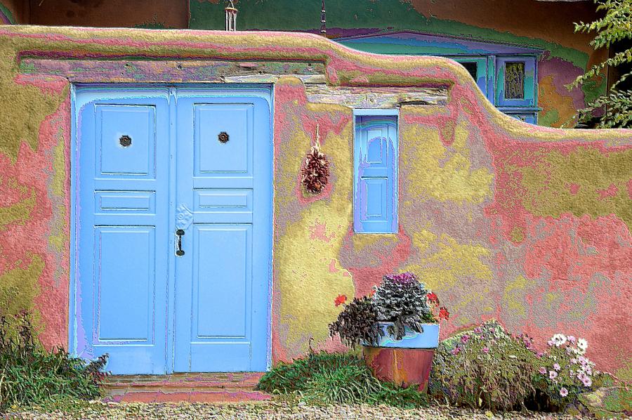 Blue Door in Ranchos Photograph by Jacqui Binford-Bell