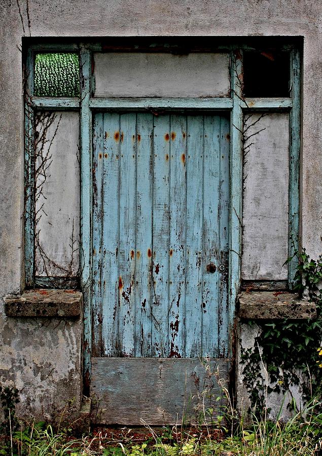 Vintage Digital Art - Blue Door by Julie Williams