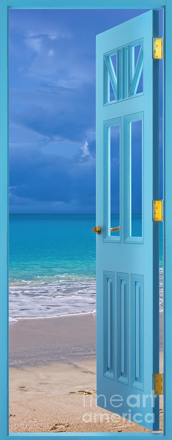 Blue Door Photograph by Olga Hamilton