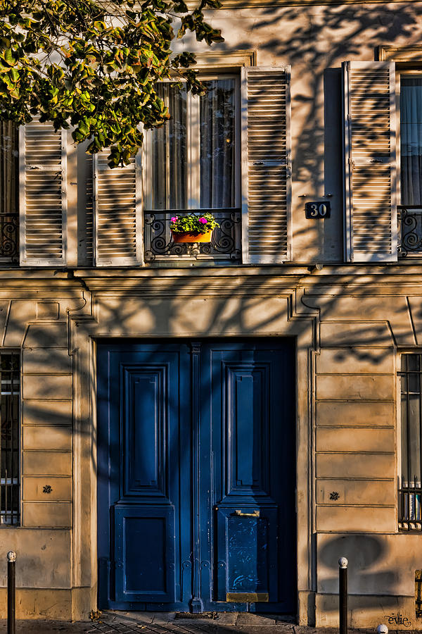 Blue Door Paris Photograph by Evie Carrier