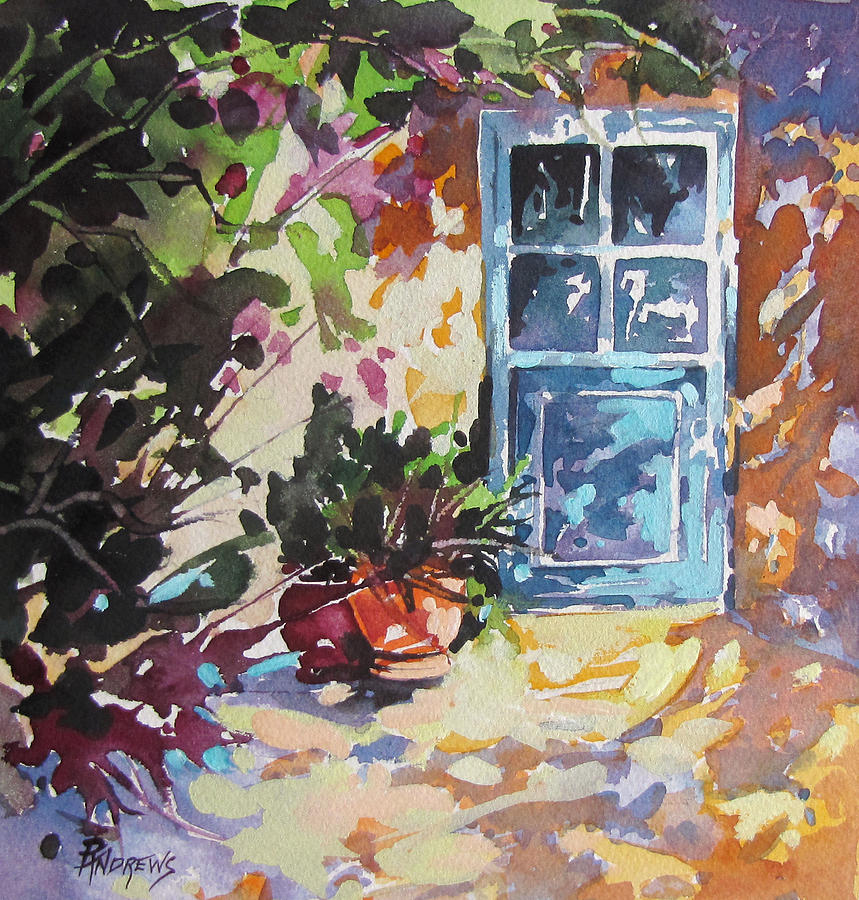 Blue Door Provence Painting by Rae Andrews