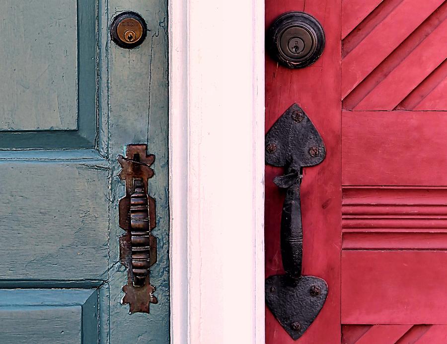 Blue Door Red Door Photograph by Janice Drew