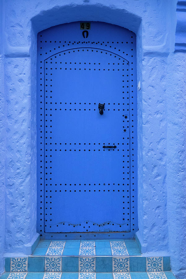 Blue Door To House, Chefchaouen, Morocco Photograph by Danita Delimont